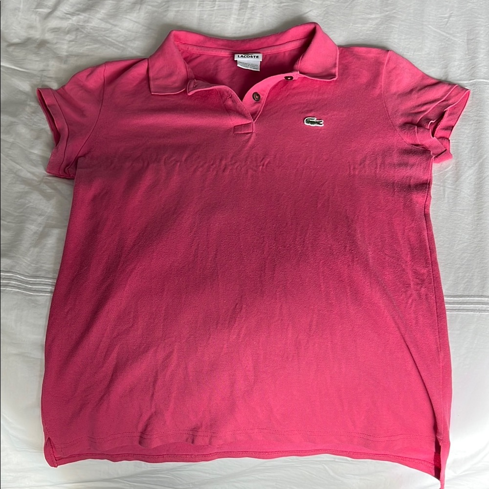 Lacoste Pink Polo Shirt